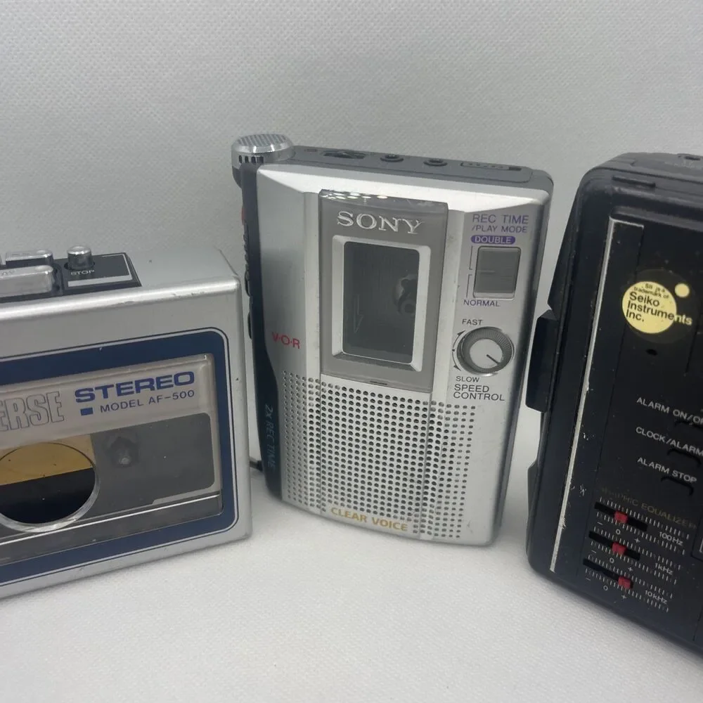 Lot Of Sony, Seiko, Unisef Radio Cassette Tape Player For Parts/Repair